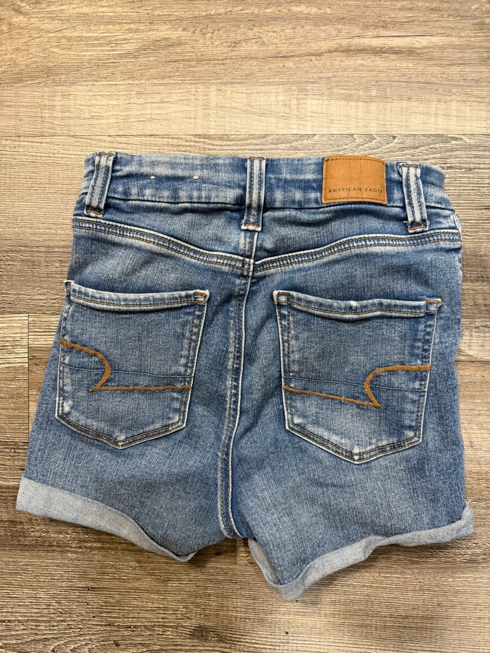 American Eagle Outfitters Distressed Blue Denim Shorts next level Stretch‎ Read* - Picture 6 of 11